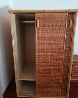 armadio in rattan 