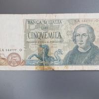 5 MILA LIRE COLOMBO RARA
