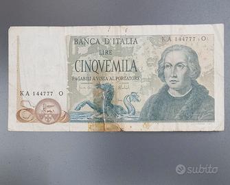 5 MILA LIRE COLOMBO RARA