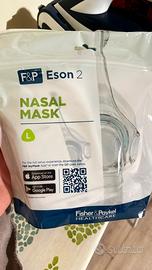 Maschera nasale CPAP Fisher L – Nuova e sigillata