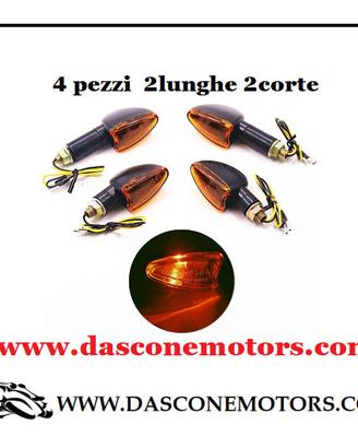 4 frecce universali Moto nere con gemma arancione