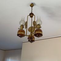 lampadari in radica e ottone