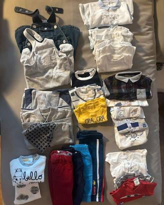 Pacco con vestiti bambino 1-3 mesi