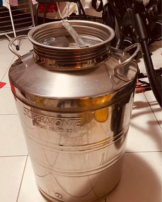 Lattone olio acciaio inox 50 lt
