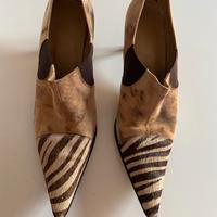 Scarpe da donna in cavallino e camoscio