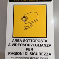 Cartello area video sorvegliata 