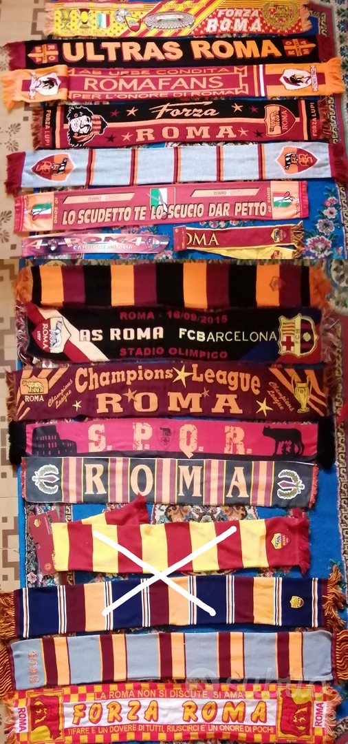 Calcio sciarpa foulard stadio tifoso AS ROMA - Sports In vendita a Roma