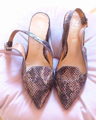 Slingback Sibille effetto pitonato tg 35