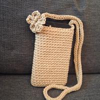 portacellulare ad uncinetto portaocchiali 