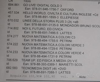 Libri Scolastici media e superiori