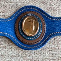 Cintura Trussardi vintage. Blu ceruleo