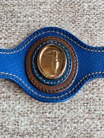 Cintura Trussardi vintage. Blu ceruleo