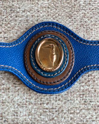 Cintura Trussardi vintage. Blu ceruleo