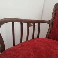 Divano Antico Legno colore Rosso
