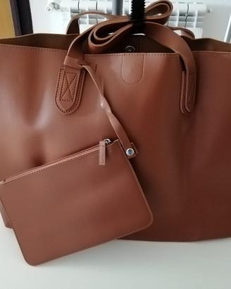 Borsa marrone in pvc