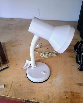 Lampada da Scrivania Bianca con Collo Flessibile