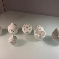 Articoli natalizi in ceramica bianca