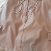 maglia più gonna in ecopelle