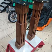 STAND  DIFFUSORI  REGOLABILI IN ALTEZZA  DI MOGANO