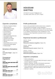 Cameriere aiuto cucina tutto fare