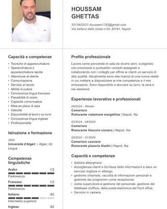 Cameriere aiuto cucina tutto fare
