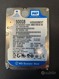 Hard disk wd scoprio blue da 500gb SATA