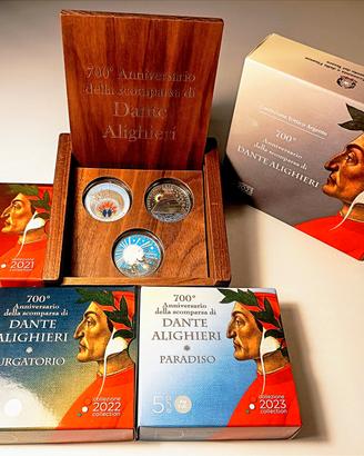 Monete Trittico Dante  5 Eur Fdc