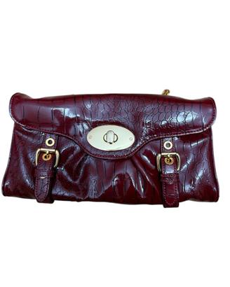 mini borsaBraccialini bordeaux effetto coccodrillo