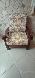 POLTRONA RELAX  DA CIUCINA LEGNO NOCE 