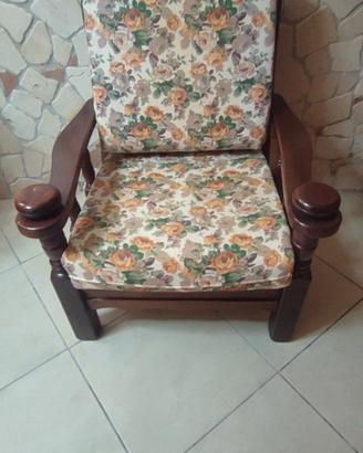 POLTRONA RELAX  DA CIUCINA LEGNO NOCE 