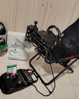 Xbox One S + Logitech G920 + Cuffie Gaming + gioch