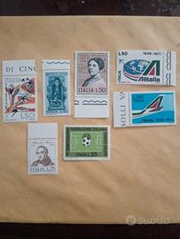 7 francobolli italiani nuovi  1971/73
