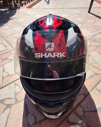 🏍️ Casco integrale SHARK – Nero/Rosso 