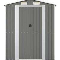 Capannone da giardino grigio chiaro 192x108x223 cm