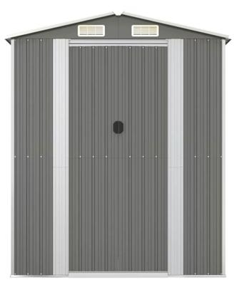 Capannone da giardino grigio chiaro 192x108x223 cm