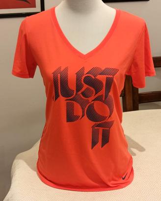 Nike - T-Shirt Sportiva/Casual Donna Dri-Fit - M -