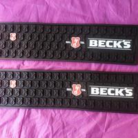 coppia di bar mat / tappetini logati beck's 