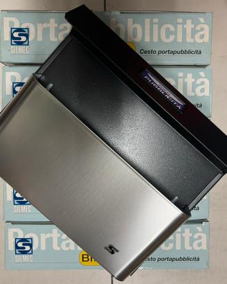 5 Cassette porta pubblicità in acciaio inox SILMEC