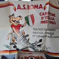 poster as roma 82/83 raro Juve zebra e lupo