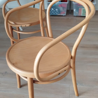 2 Sedie in faggio curvato finitura trasparente