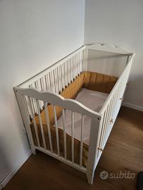 Letto IKEA per bambini 60x120 in legno bianco
