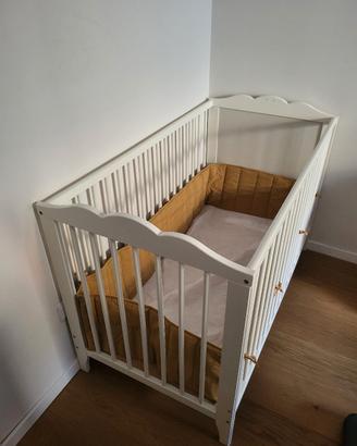 Letto IKEA per bambini 60x120 in legno bianco