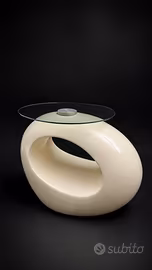 Tavolino Vintage Design Anni ’70 Vetro Lucido
