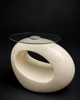 Tavolino Vintage Design Anni ’70 Vetro Lucido