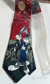 CRAVATTA BUGS BUNNY VINTAGE SETA  NUOVA 
