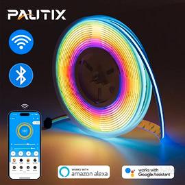 Strisce led Pautix 5m cob Rgbic 24v Alexa wifi