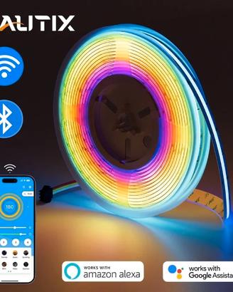 Strisce led Pautix 5m cob Rgbic 24v Alexa wifi