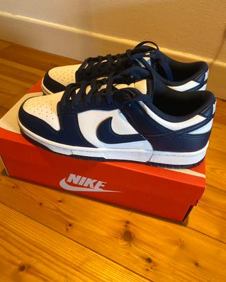 Nike Dunk Low  (White-Midnight Navy-White)