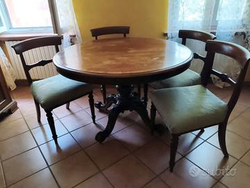 Tavolo tondo ø 120 cm; ‘800 inglese