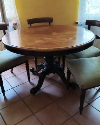 Tavolo tondo ø 120 cm; ‘800 inglese